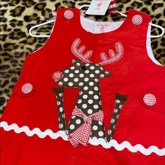 Mud Pie Boys Christmas Reindeer Corduroy Longall - Picture 2 of 6